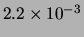 $ 2.2\times 10^{-3}$