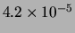 $ 4.2\times 10^{-5}$