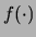 $ f(\cdot)$
