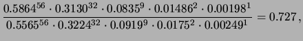 $\displaystyle \frac{P(r_1\,\vert\,\underline{x})}
{P(r_3\,\vert\,\underline{x})}$