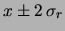 $\displaystyle x \pm \sigma_r$
