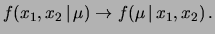 $ f(\mu\,\vert\,x_1)$