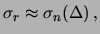 $\displaystyle \sigma^2_n(\Delta) = \sigma^2_n(x) = \overline{x^2}-\overline{x}^2\,,$