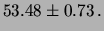 $\displaystyle 5348 \pm 73$