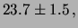 $\displaystyle 20.5\pm 2.5$