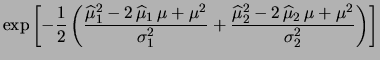 $\displaystyle f_{(1+2)}(\mu)$