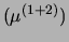 $\displaystyle \mu^{(1+2)} \sim {\cal N}(\overline{x}, \sigma_{\overline{x}})\,, $