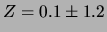 $ X=0.1\pm 0.7$