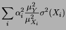 $\displaystyle \left.\alpha_i\frac{Y}{X_i}\right\vert _{\{\mu_{X_1}, \mu_{X_2}\ldots\}}
\approx \alpha_i\frac{\mu_Y}{\mu_{X_i}}$