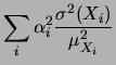 $\displaystyle \sum_i\alpha_i^2\frac{\mu_Y^2}{\mu_{X_i}^2}\sigma^2(X_i)$