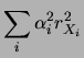 $\displaystyle \sum_i \alpha_i^2
\frac{\sigma^2(X_i)}{\mu^2_{X_i}}$