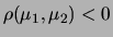 $ \rho(\mu_1,\mu_2)$