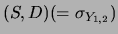 $\displaystyle \sigma^2(D) (= \sigma_{Y_{2,2}})$
