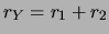 $ r^2_Y = r_1^2 + r_2^2$
