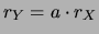 $ \sigma_Y = a\cdot \sigma_X$