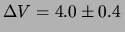 $ 1.0\pm0.8\,^\circ$