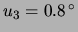 $ u_1 = 1.0\,^\circ$