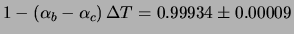 $\displaystyle l\, \frac{1+\alpha_c\Delta T}{1+\alpha_b\Delta T}$