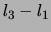 $\displaystyle l_2-l_1$