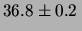 $ 36.3\pm 0.2\, $