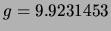 $ g =9.9231453$