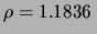 $\displaystyle \rho = 1.184 \pm 0.024\,$