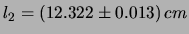 $ 3.27\pm 0.08\, cm$