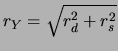 $ d=a-b \pm \sqrt{\sigma_a^2+\sigma_b^2}$