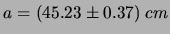 $ b=45.8\pm 0.5\, mm$