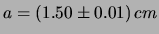 $ (b=21.55\pm 0.37)\, cm$