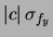 $\displaystyle \left.\sigma(c)\right\vert _{f_x}$