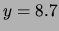 $ y=-1.513\cdot x + 17.05$
