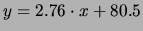 $ y = 13.2$