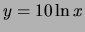 $ y = 10.0/x$