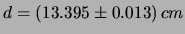 $ l_2-l_1 = (7.069 \pm 0.020)\, cm$