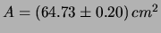 $ p = (35.150 \pm 0.040)\, cm$