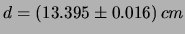 $ l_2-l_1 = (7.069 \pm 0.012)\, cm$