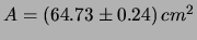 $ p = (35.150 \pm 0.050)\, cm$