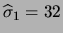 $ \widehat\sigma_1 = 35$