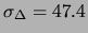 $ \widehat\sigma_{\Delta} = 47$