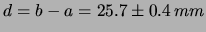 $ A=921\pm 30\, mm^2$