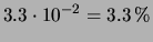 $\displaystyle 7.4\cdot 10^{-3} = 0.74\,\%$