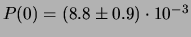 $ \widehat{P}(0) = 88/10000 = 0.0088$