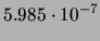 $\displaystyle 3.035\cdot 10^{-7}$