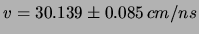 $\displaystyle v = 3.333^{+0.060}_{-0.057}\, m/s\,.$