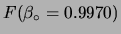 $\displaystyle \frac{1}{0.0290}
\frac{1}{\sqrt{2\pi}\cdot 0.0028}e^{\frac{(\beta-1.0053)^2}
{2\cdot 0.0028^2}}
\hspace{1.0 cm}(0 \le \beta \le 1 )$