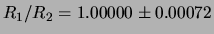 $ R_1=R_2= 999.55\pm 0.51 \Omega$