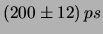 $\displaystyle ( 150 \pm 16 )\, ps$