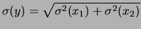 $\displaystyle \Delta y = \Delta x_1+\Delta x_2$