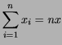 $\displaystyle = x$